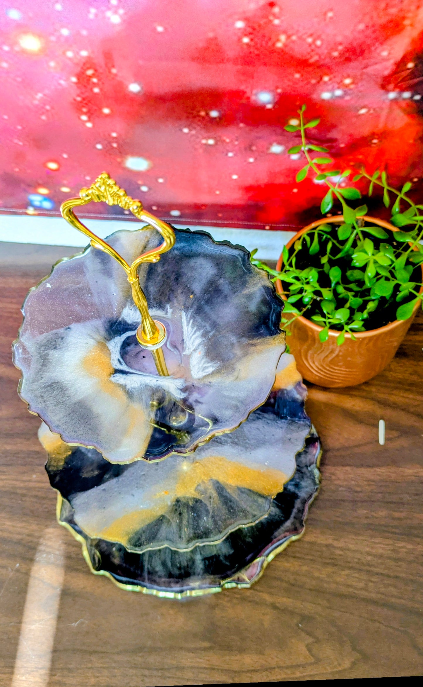 3 Tier Tray Flower Design