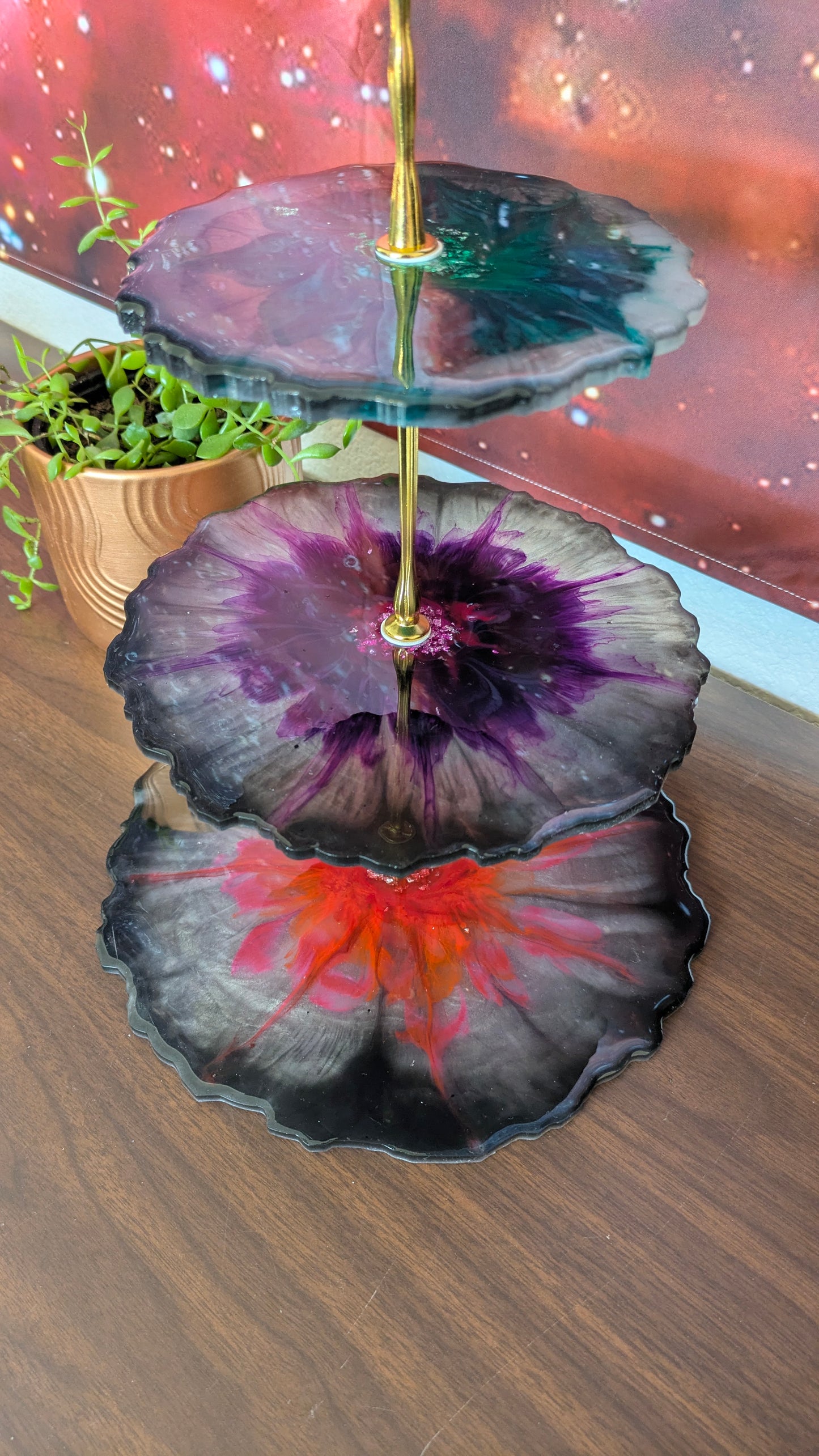 3 Tier Tray Flower Design