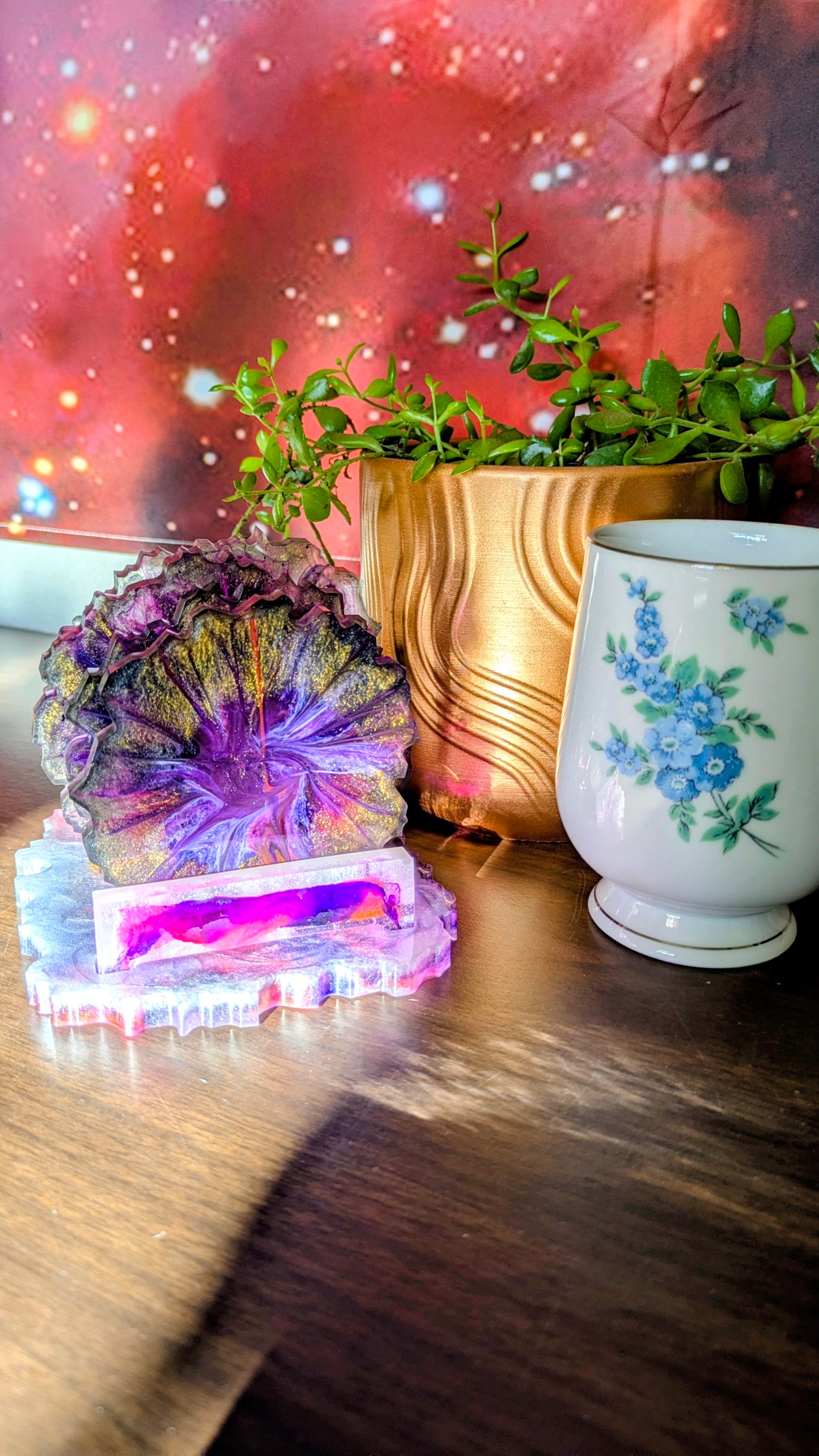 Black and Gold Geode Coasters