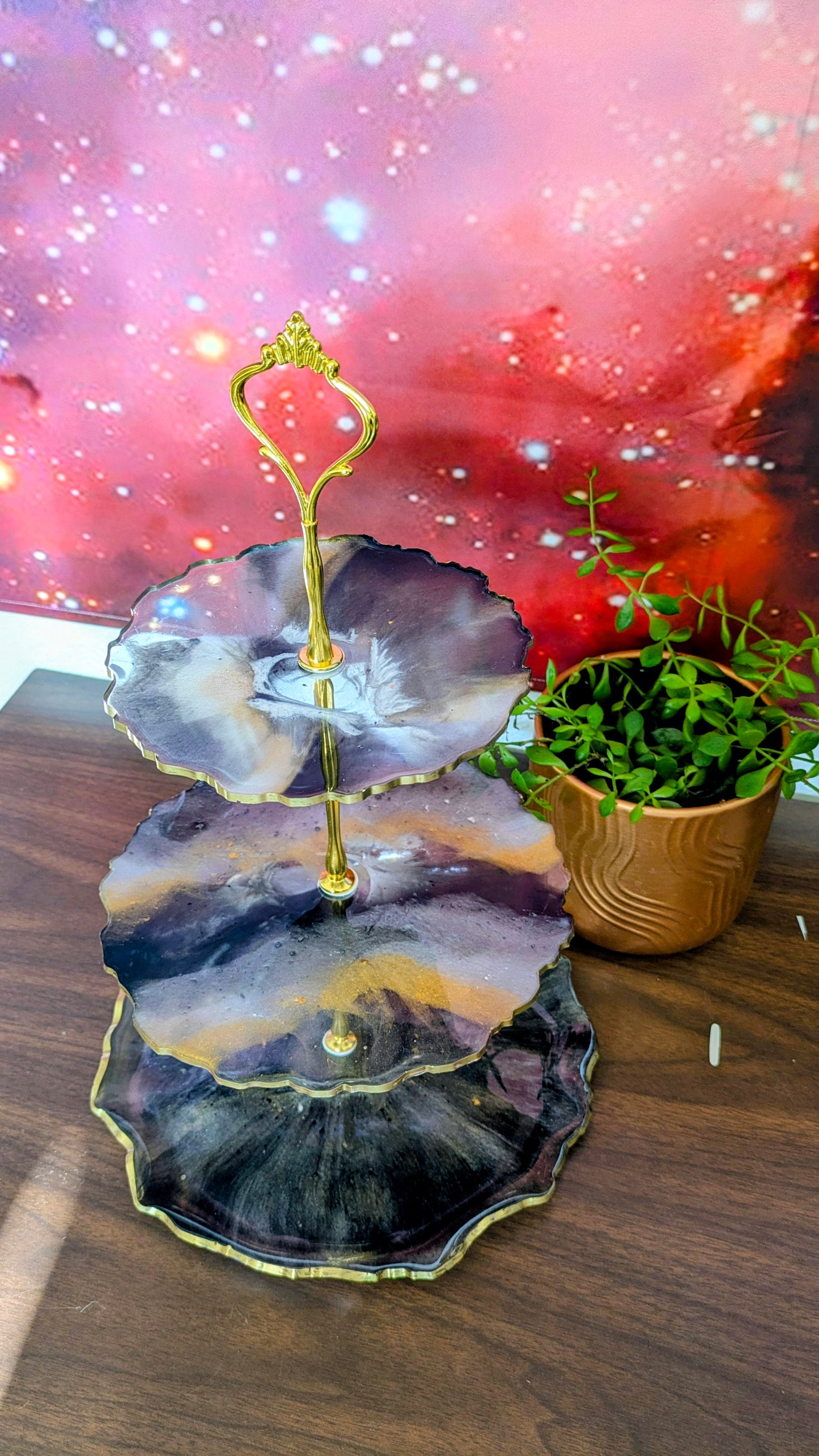 3 Tier Tray Flower Design