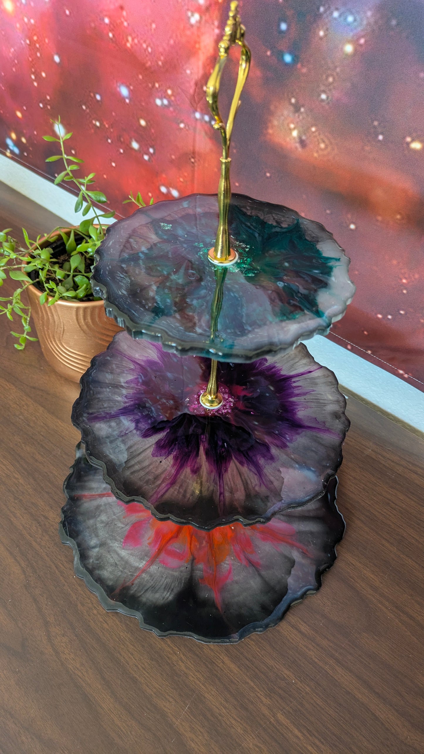 3 Tier Tray Flower Design