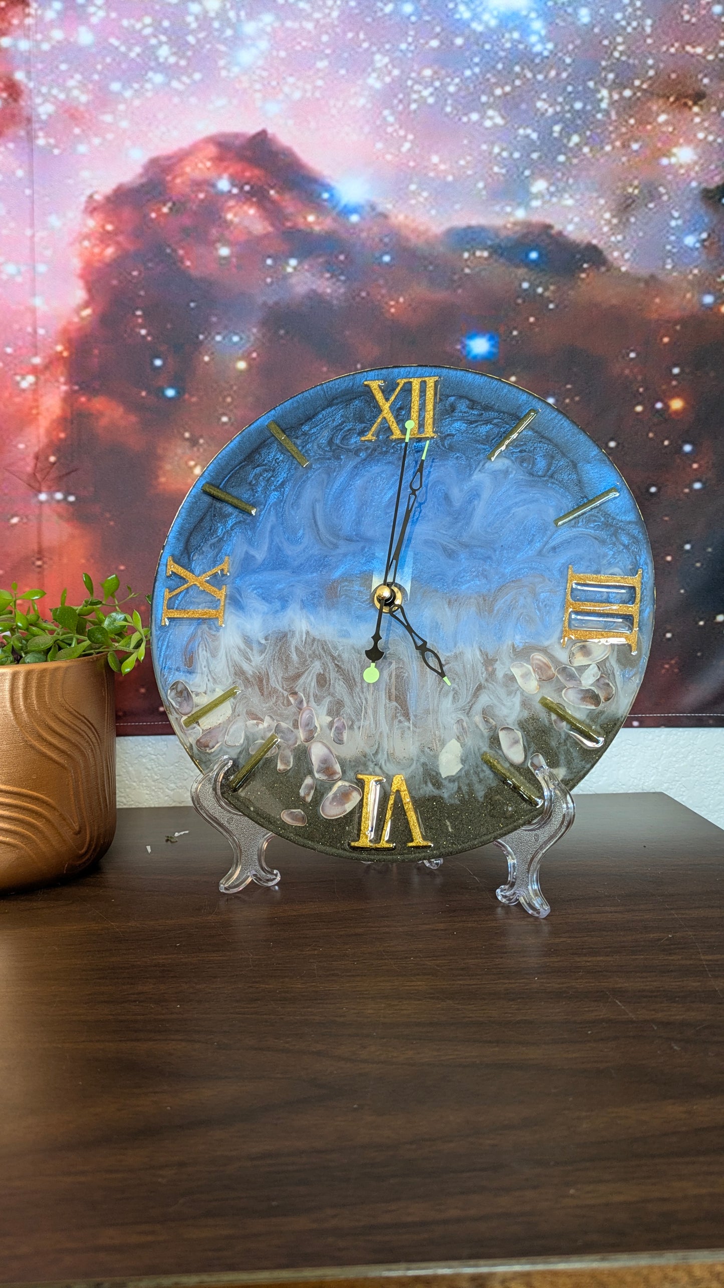 Ocean Epoxy Resin Clock