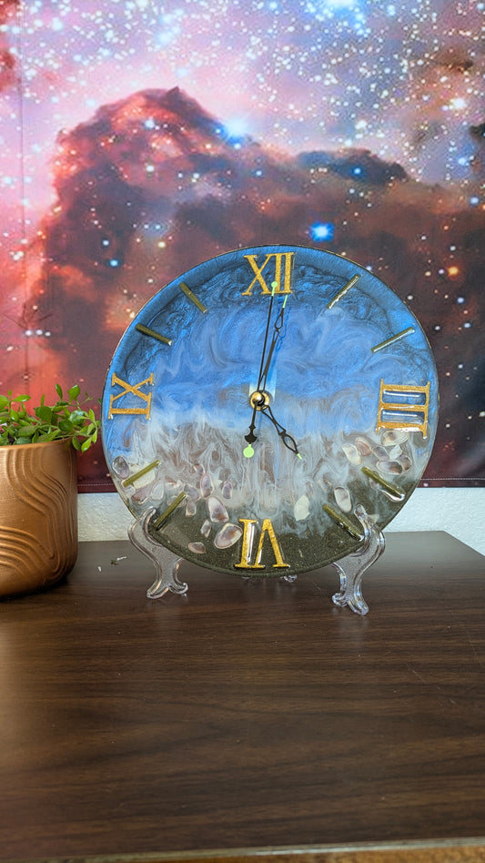 Ocean Epoxy Resin Clock