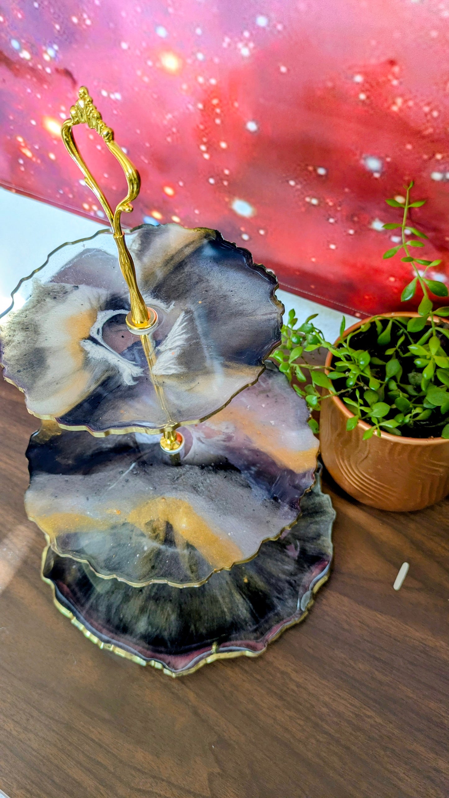 3 Tier Tray Flower Design