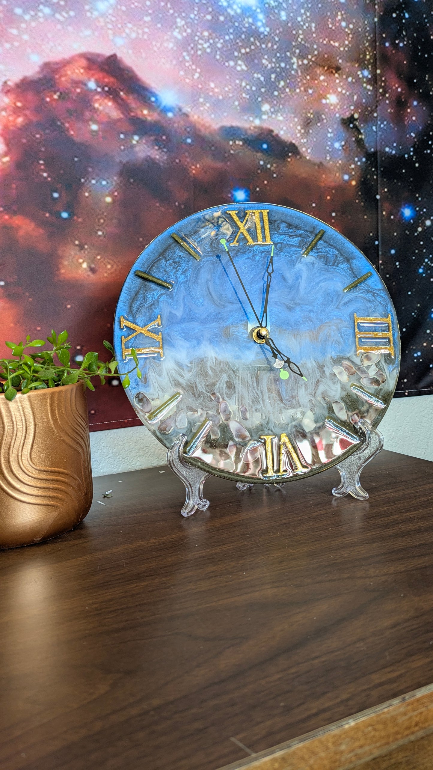Ocean Epoxy Resin Clock
